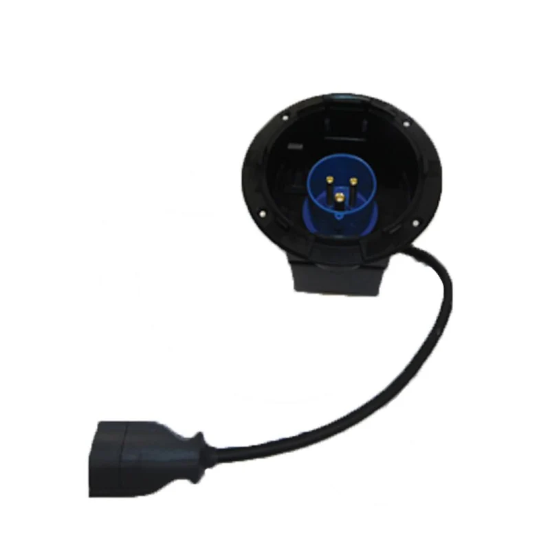 Inbouwstekkerdoos CEE 230V Rond Zwart
