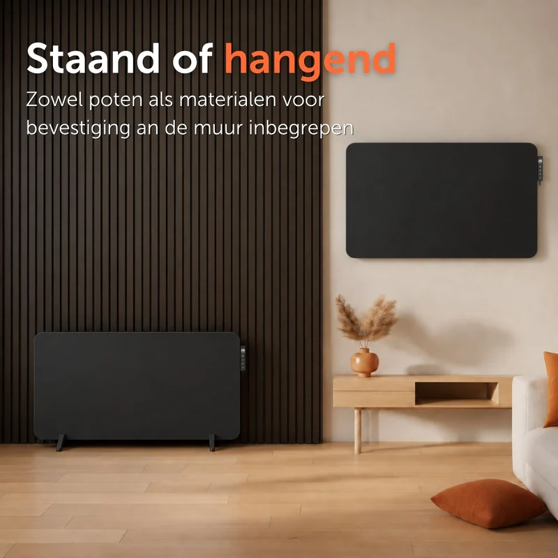 Infraroodpaneel M750 – 750W met Wifi - Vrijstaand - Zwart