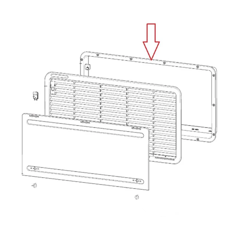 Dometic Inbouwframe Wit LS 330