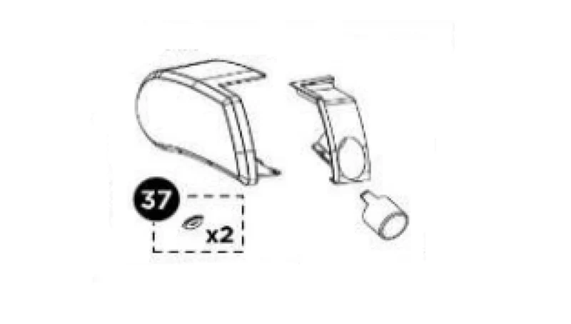 Thule Omnistor 9200 Eindkap Hoofdbehuizing 230V Elektromotor links Wit