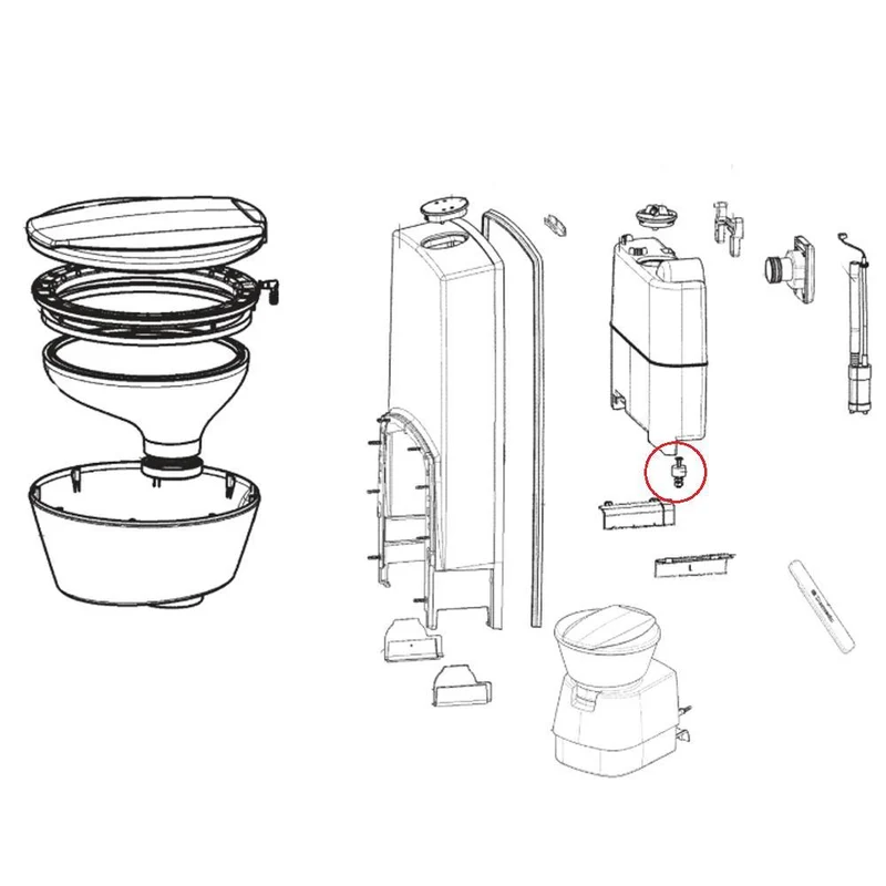 Dometic Reedsensor Cassettetoilet CTW4110