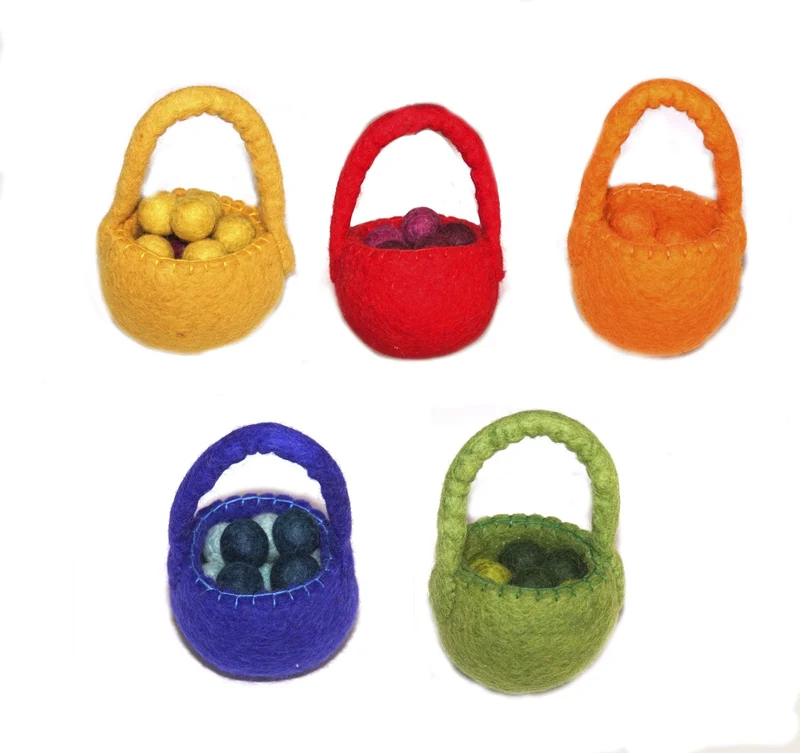 Cosy - Vilten Tassen en Ballen (5 stuks)