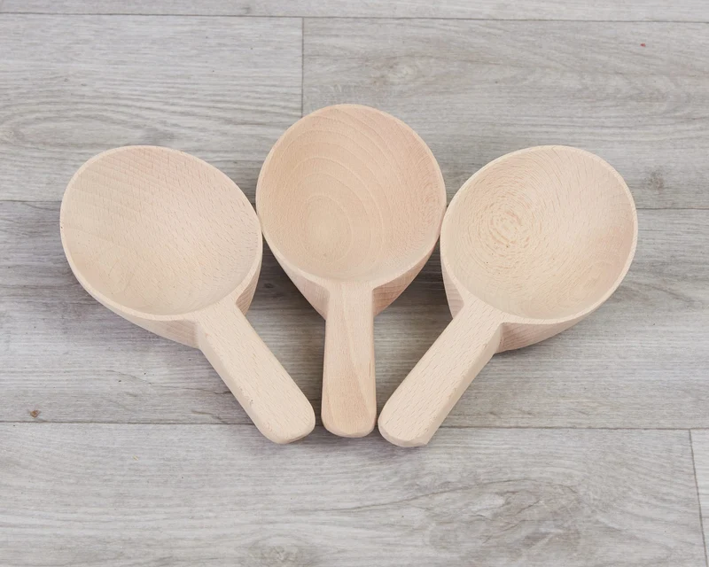 Cosy - Houten Lepels met Kort Handvat (3 stuks)