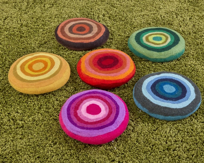 Cosy - Regenboog Zitkussentjes (6 stuks)