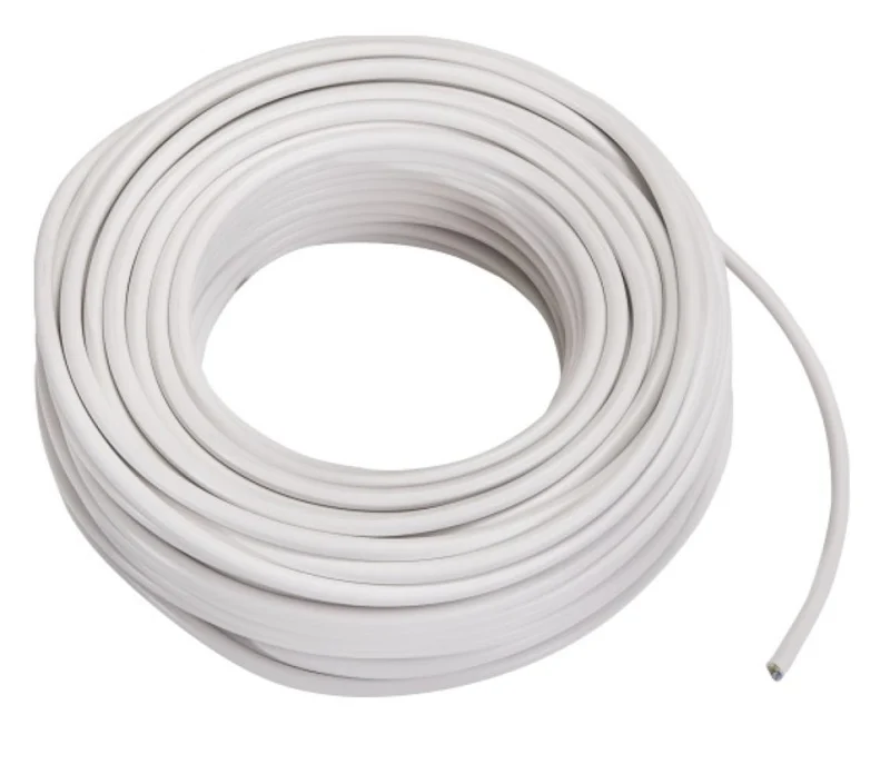 Kabel 3x1,5 mm² Wit 50 meter