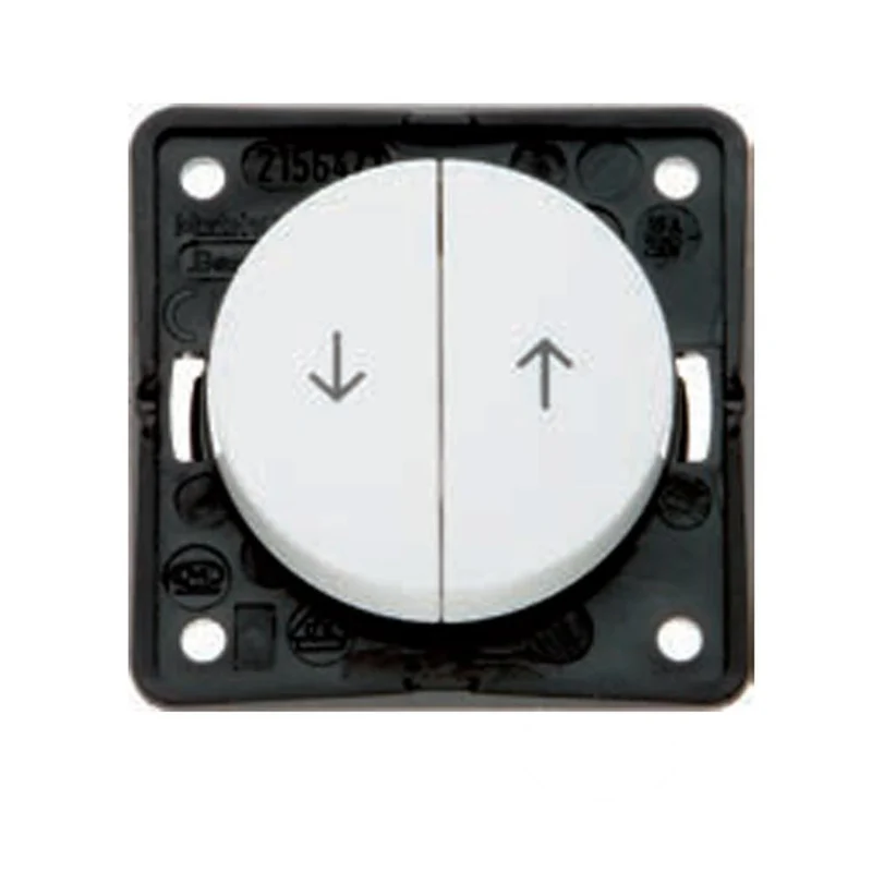 Berker Jaloezie Drukcontact Flow/Pure Inbouw Wit Hoogglans
