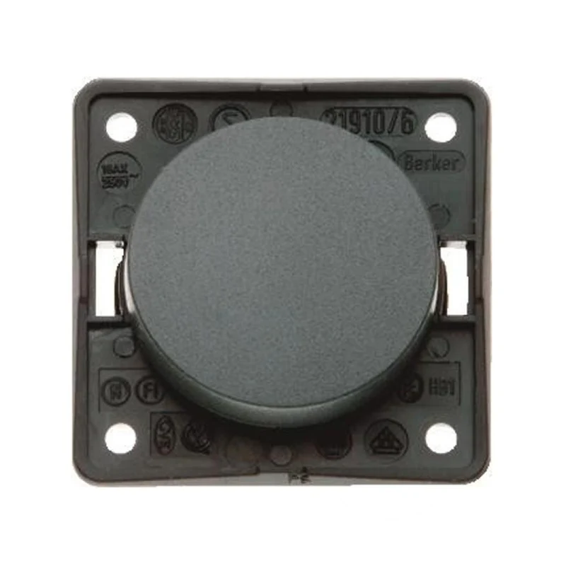 Berker Aan/Uitschakelaar Flow/Pure Inbouw Antraciet Mat 230V