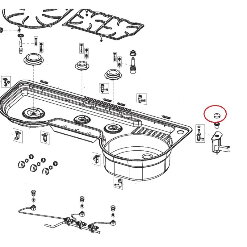 Dometic Montageset Deksel MO9323 8 stuks
