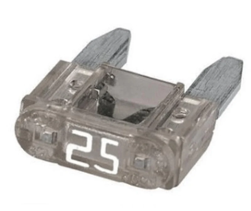 Mini Zekering 25A 100 stuks