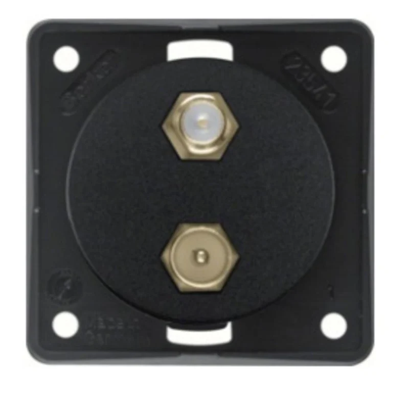 Berker Contactdoos TV + SAT Inbouw Zwart Mat