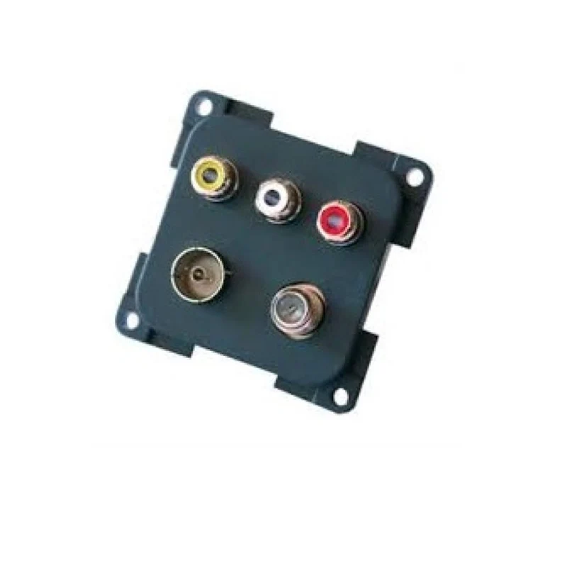 Berker Contactdoos Multimedia Coax/F/Tulp Inbouw Antraciet Mat