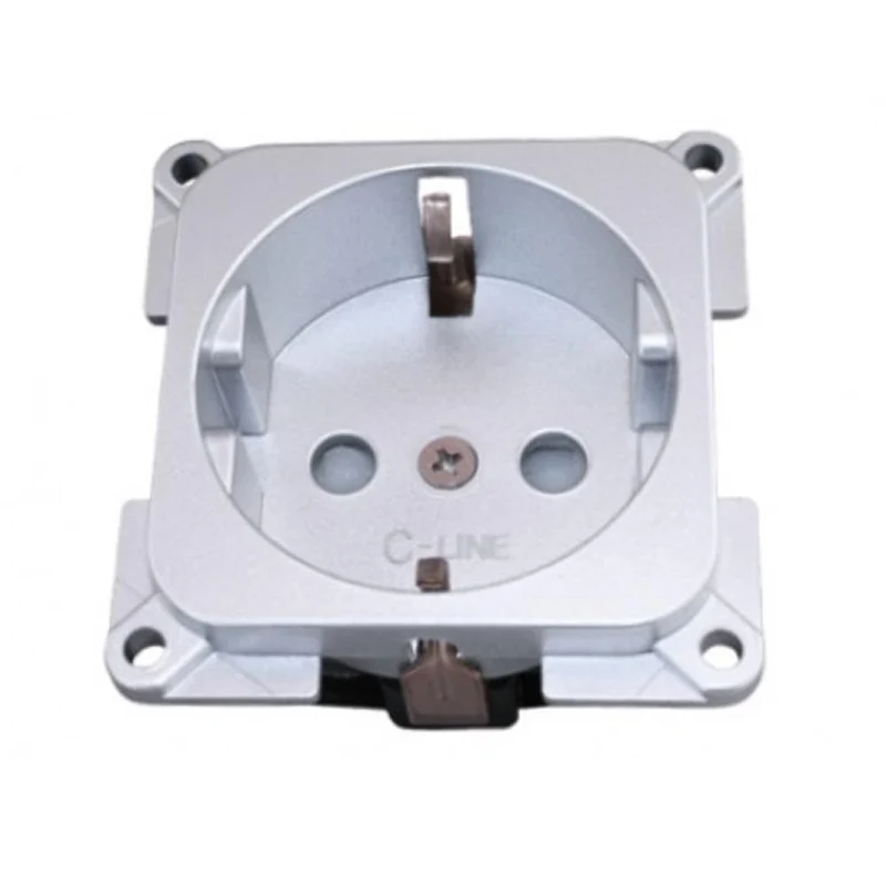 Presto Contactdoos 230V Randaarde Inbouw S-10.000 Grijs