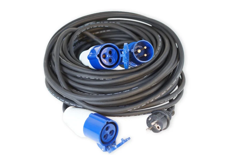 Vechline Verloopkabel 3x1,5 mm² 25 meter CEE-CEE Contra met Frans Verloop