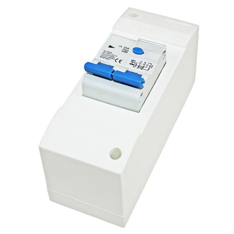 Zekeringkast 2 modules met Aardlekschakelaar 30 mA