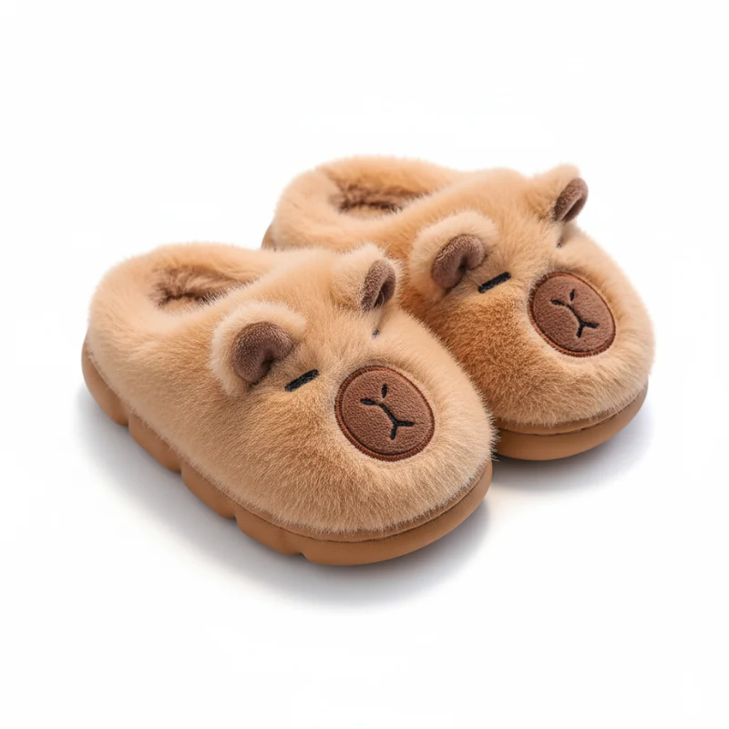 KnuffelPoot Kinderslippers met Fleece en Antislip Zool