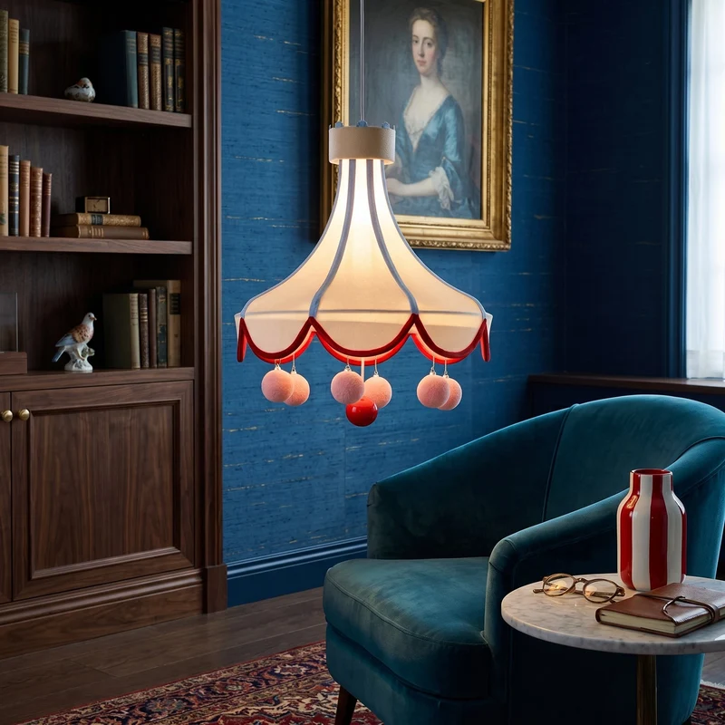 Tent Canopy Pom-Pom Pendant Ceiling Lamp
