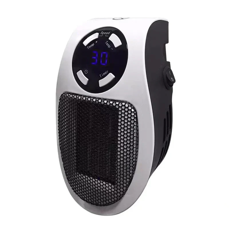 Compacte Stopcontact Verwarmingsunit 500W met Thermostaat