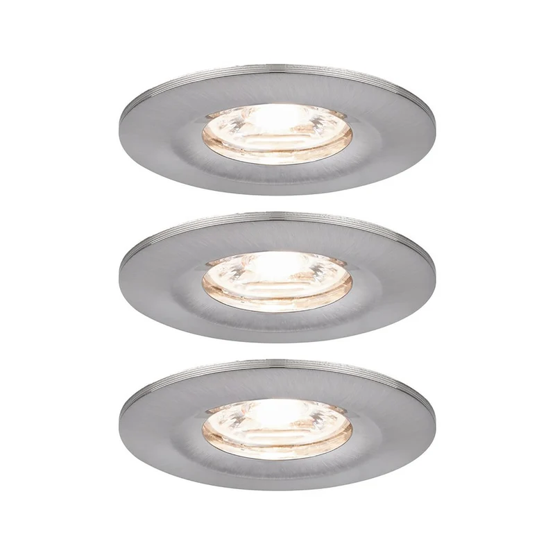 Paulmann Inbouwspot Nova Mini Geborsteld Aluminium 4W IP44 3st