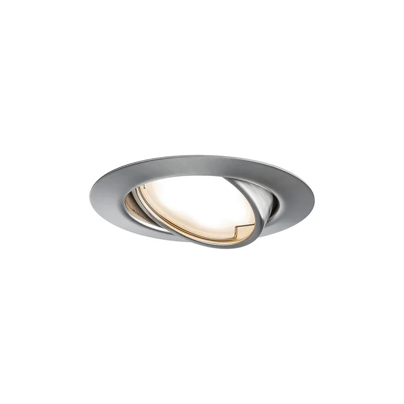 Paulmann Inbouwspot Base Geborsteld Staal Rond 5W Kantelbaar