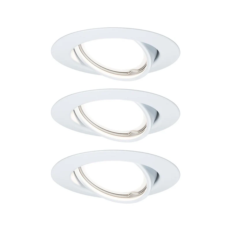 Paulmann Inbouwspot Base Wit Rond 5W Dimbaar Kantelbaar 3st