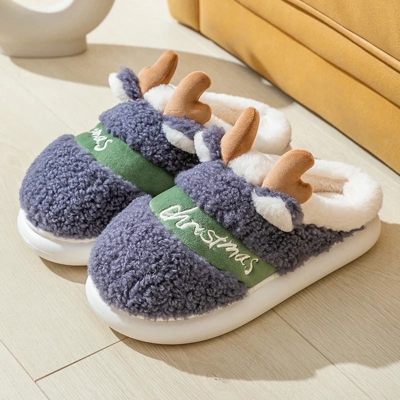 Warme Antler Kerstpantoffels voor Dames en Heren