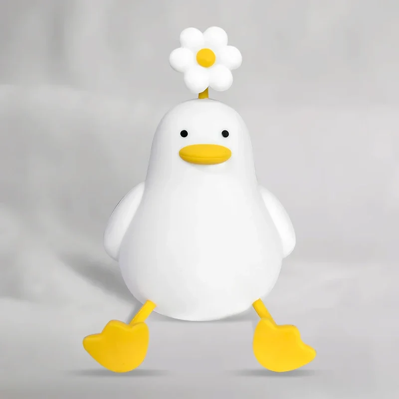 Cute Flower Duck Phone Holder Night Lamp