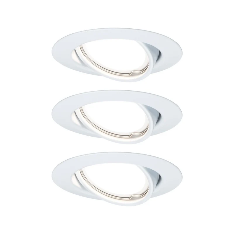 Paulmann Inbouwspot EBL Base Wit Rond 5W Kantelbaar 3st
