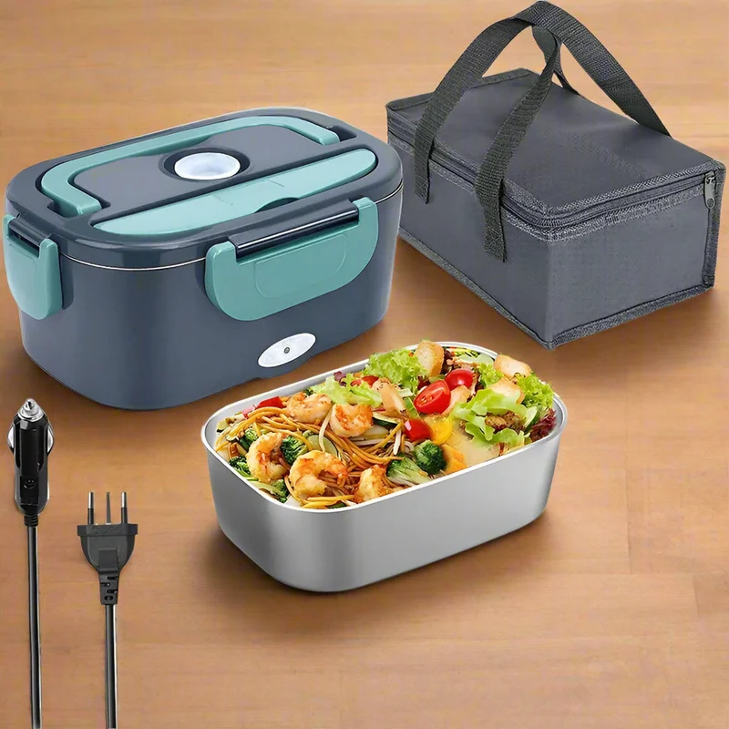 WarmMee Elektrische Lunchbox – 1,5L Draagbare Voedselverwarmer voor Auto & Thuis
