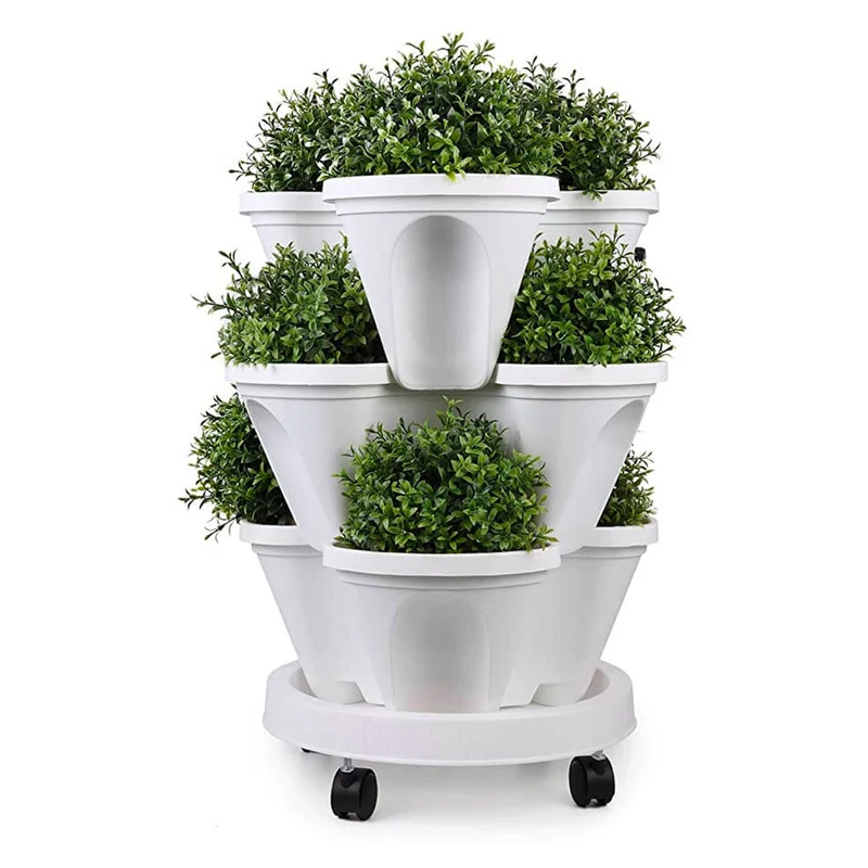 TuinToren VierSeizoenen – Stapelbare Plantenpotten met Slim Bewateringssysteem