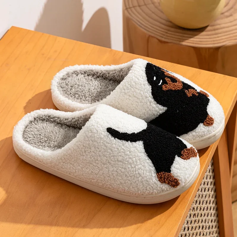 Cozy Dog Pattern Indoor Slippers