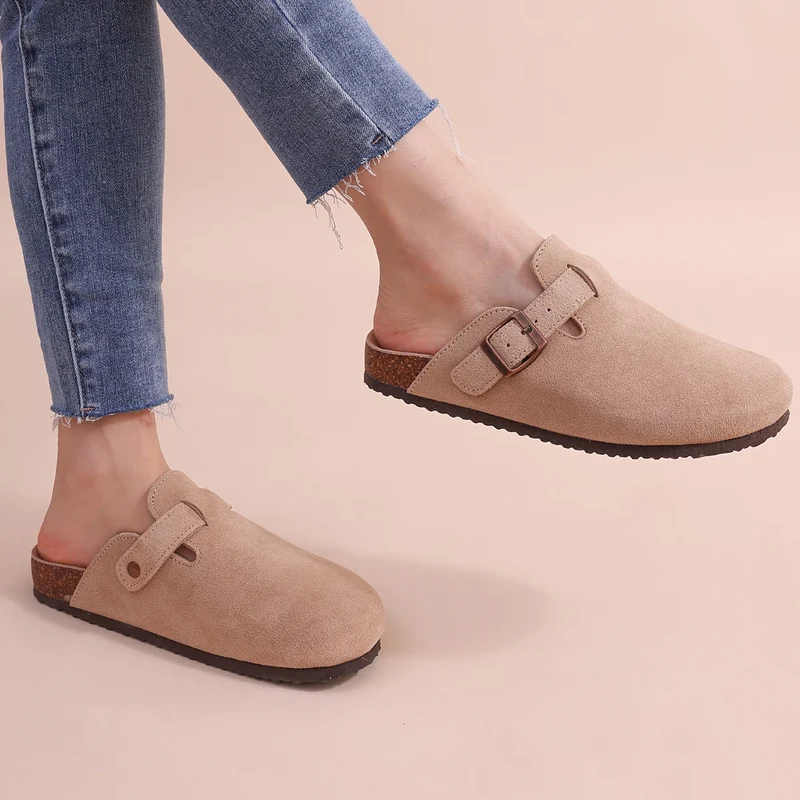 Herenpantoffels VoetRust met Fleece en Kurken Zool