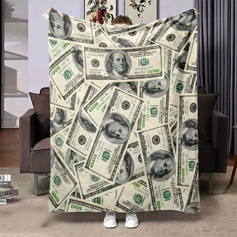 Funny Money Money Soft Sofa Blanket