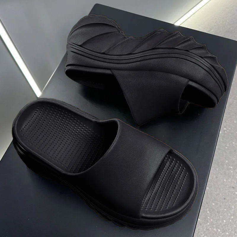 High Heel Soft Sole Platform Slippers