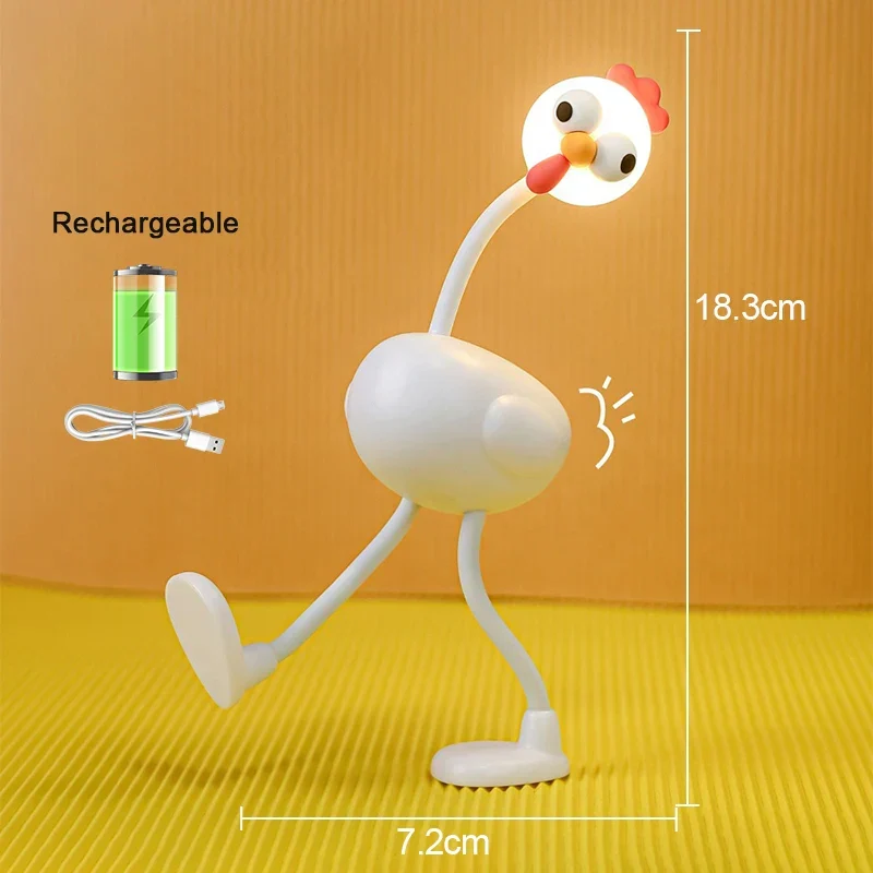 Crazy Chicken Character Night Lamp