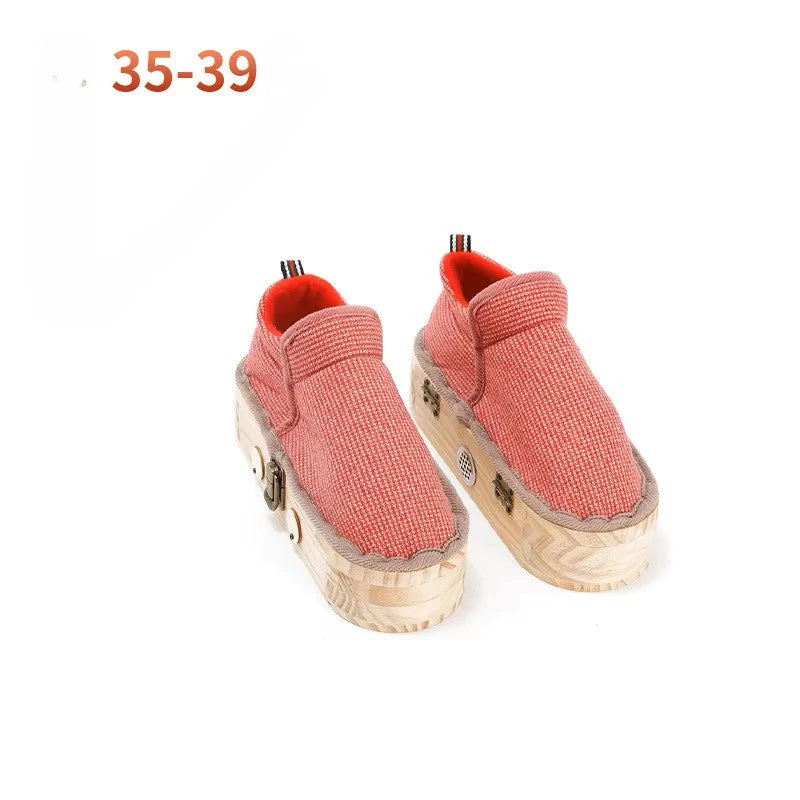 Natural Wood Herbal Heat Circulation Therapy Boots