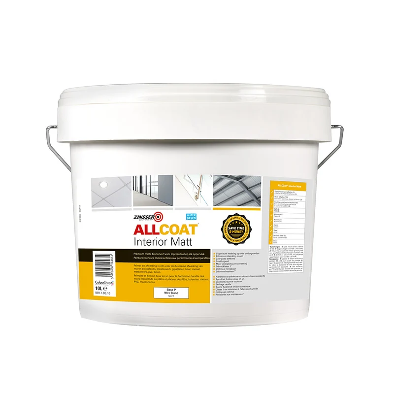 Zinsser Allcoat Interior Mat Wit/Base P 10L