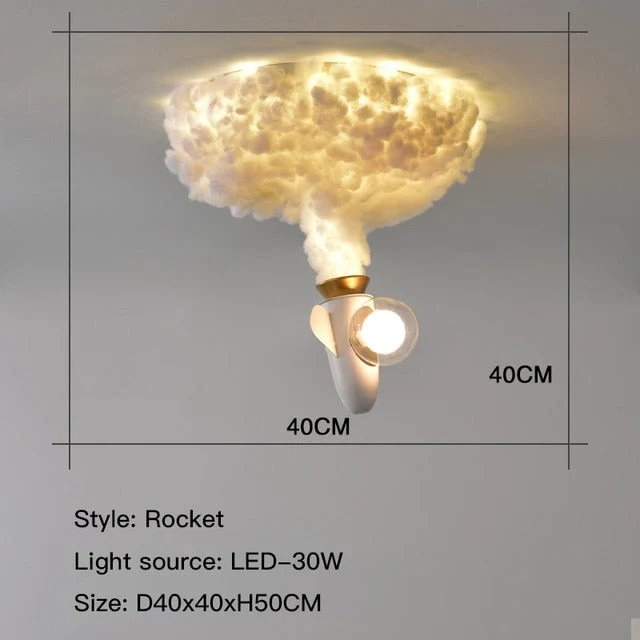 Space Blast Rocket LED Ceiling Lamp