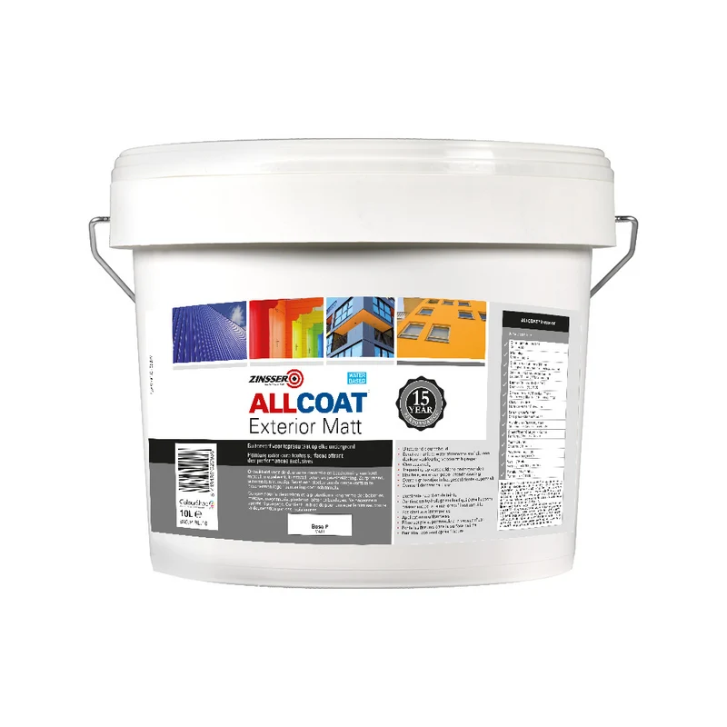 Zinsser Muurverf Allcoat Exterior Mat Wit/Base P 10L