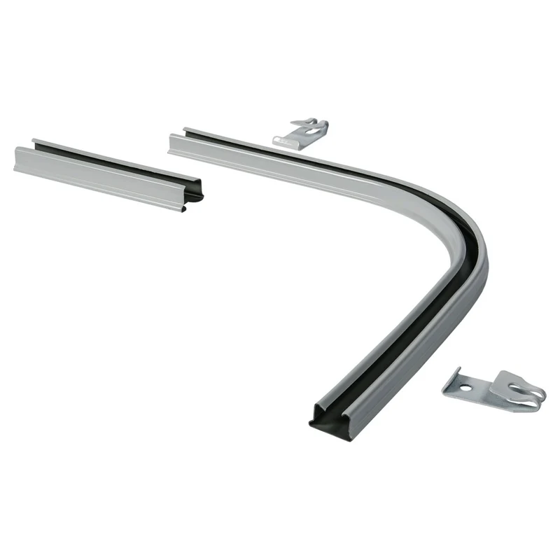 Intensions gordijnrail bocht 90 graden + verbinder PLUS rail wit