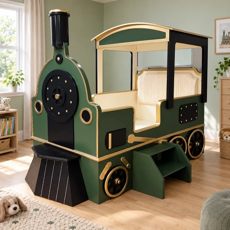 All Aboard Adventure Train Ride Kids Bed
