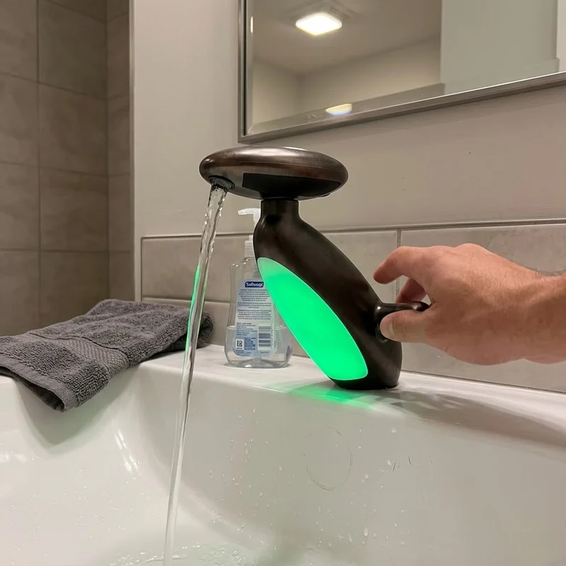 Sirena LED Whale Pull-Out Bathroom Sink Faucet