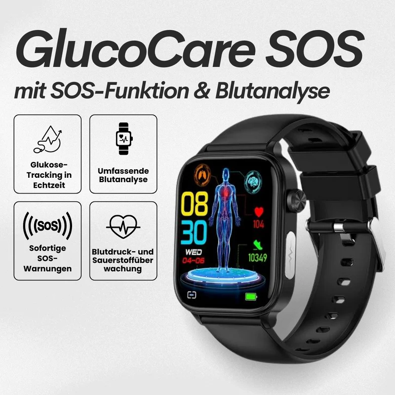 Smartwatch met Bloedglucosemeting & Noodoproep