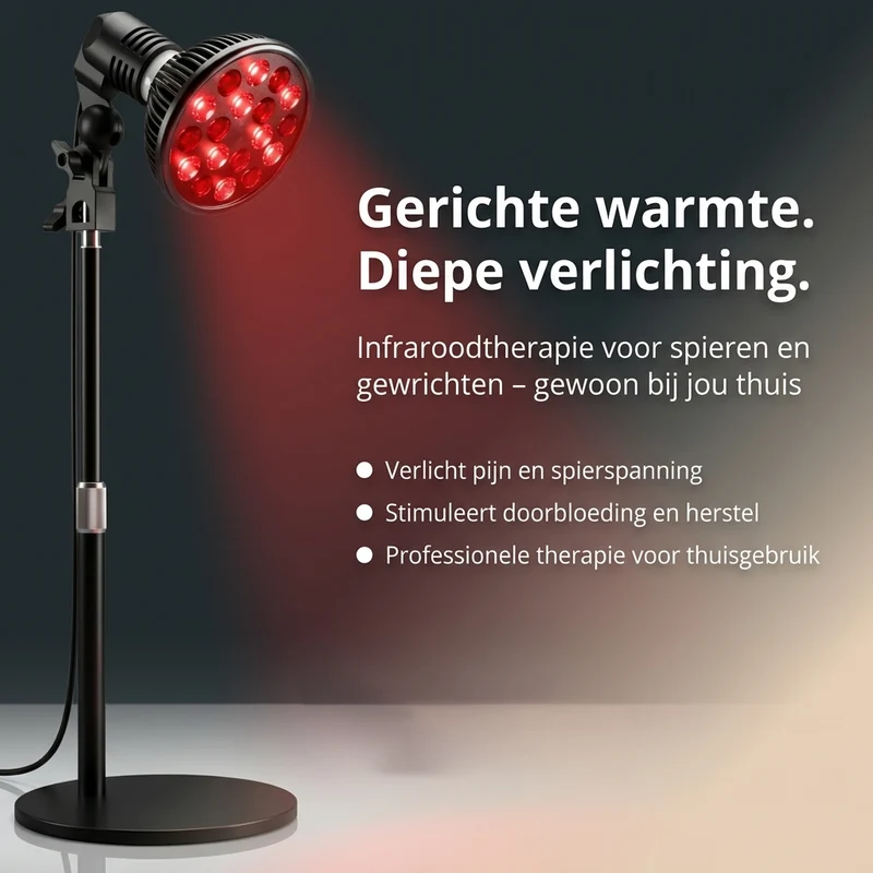 Infrarood Lamp - 850 & 660 NM Roodlicht Therapie - Met Standaard