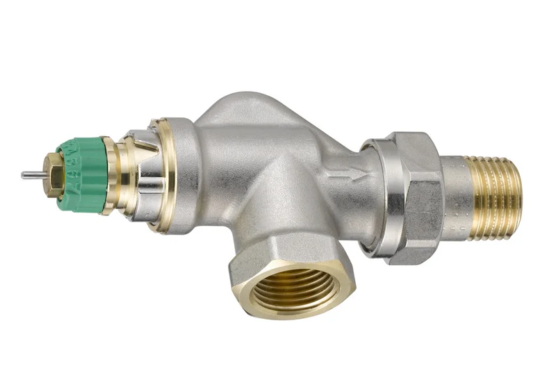 RA-DV Radiatorafsluiter Thermost. Drukonafhank. 1/2 En DN15 Haaks Verkort