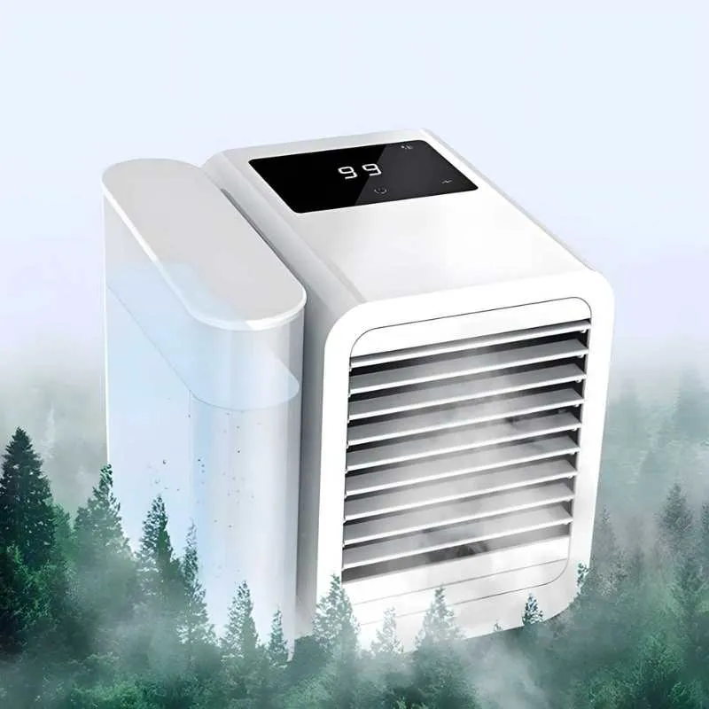 MicroCool mini airkoeler – Draagbare luchtkoeling met luchtzuivering en aromafunctie