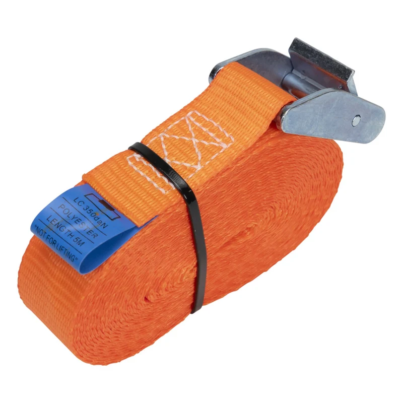 Konvox Spanband 25mm Met Klemgesp HD 125/350daN Oranje 5m