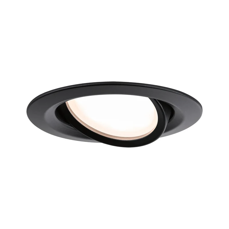 Paulmann Inbouwspot Nova Plus Mat Zwart Rond 6W Dimbaar Kantelbaar IP65