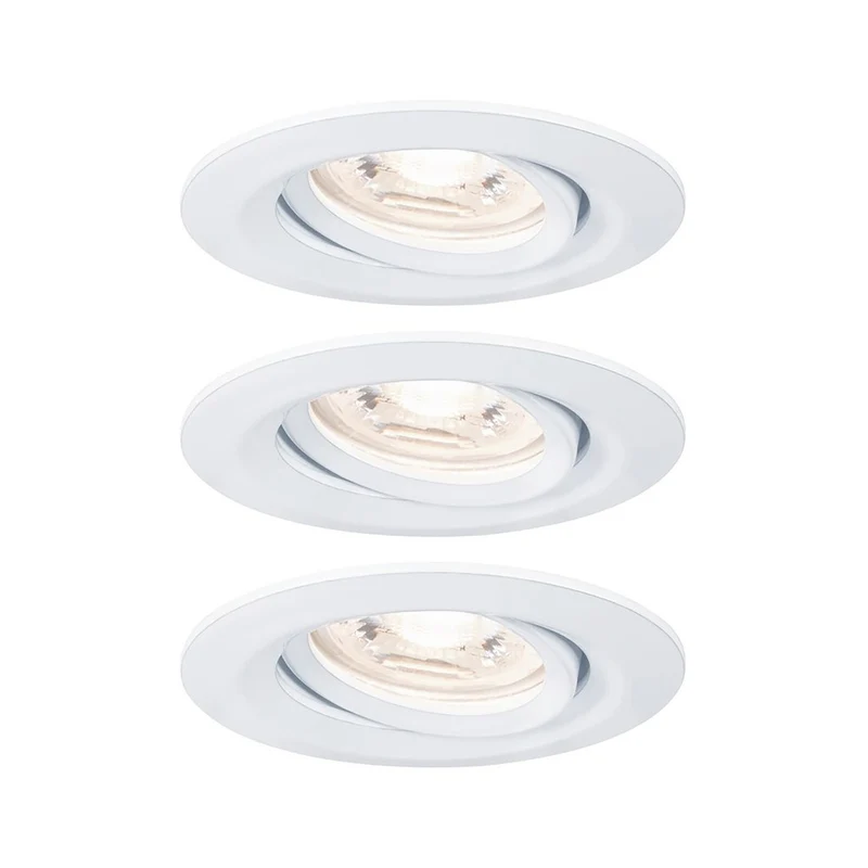 Paulmann Inbouwspot Nova Mini Mat Wit Rond 4W Kantelbaar 3st