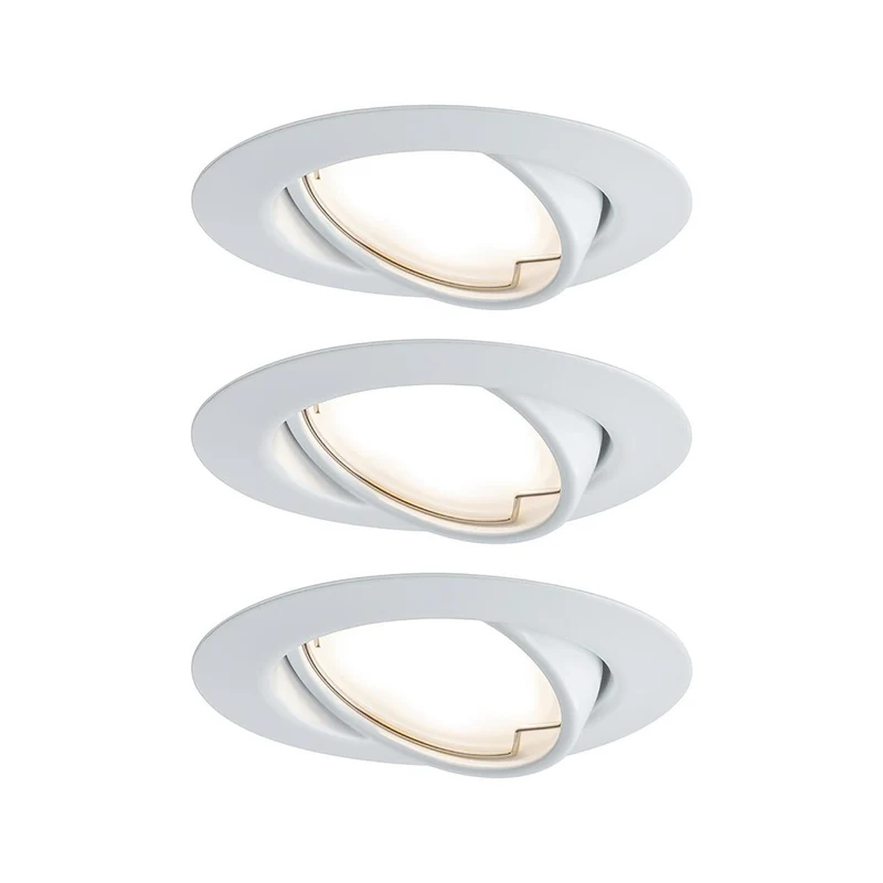 Paulmann Inbouwspot Base Wit Rond 5W Kantelbaar 3st