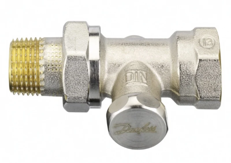 Danfoss Radiator Voetventiel RLV-S15 Recht Vernikkeld 1/2"